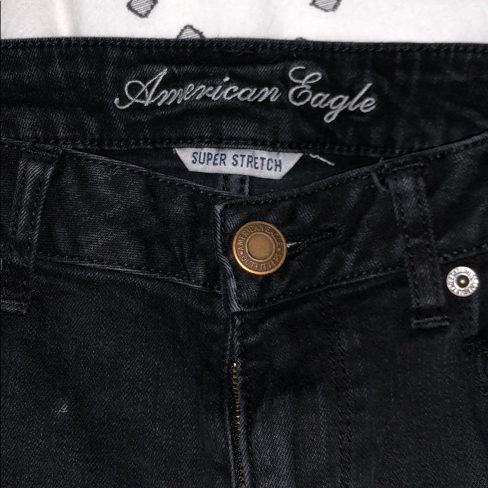 American Eagle black super stretch skinny jeans